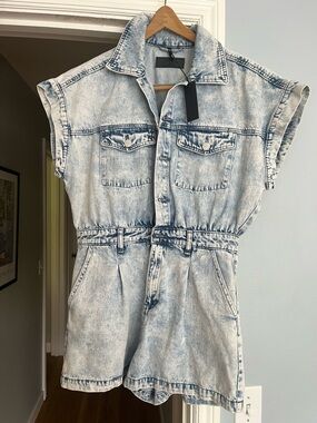 Blank NYC Light Blue Acid Wash Denim Jacket